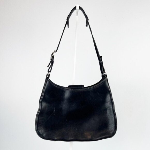 Coach Y2K Vintage Black Soft Leather Demi Hobo Shoulder Bag 8819 - Picture 1 of 16